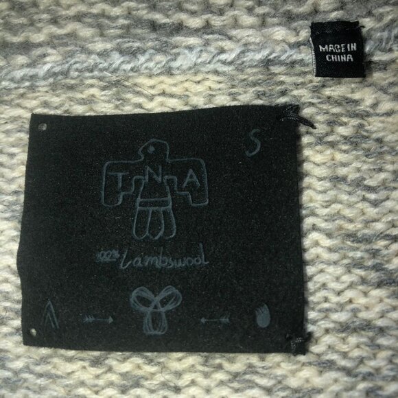 Aritzia TNA Sea to Sky Cowichan Zip Cardigan Sweater in 100% Lambswool Size S - Picture 10 of 16